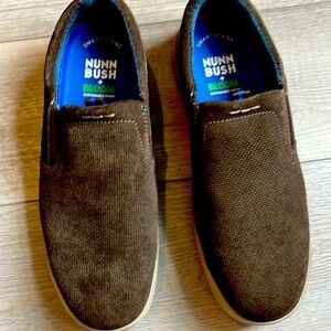 Nunn Bush Men’s Brown Core City Walk Slip-On Loafers - Suede Upper & Leather 12W